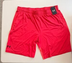 Lot 2 Under Armour Athletic Shorts Size 2XL NWT Red Orange Blue Running Training